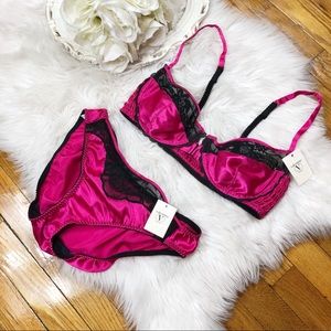 🌹Vtg Valentino Hot Pink Lingerie Set🌹
